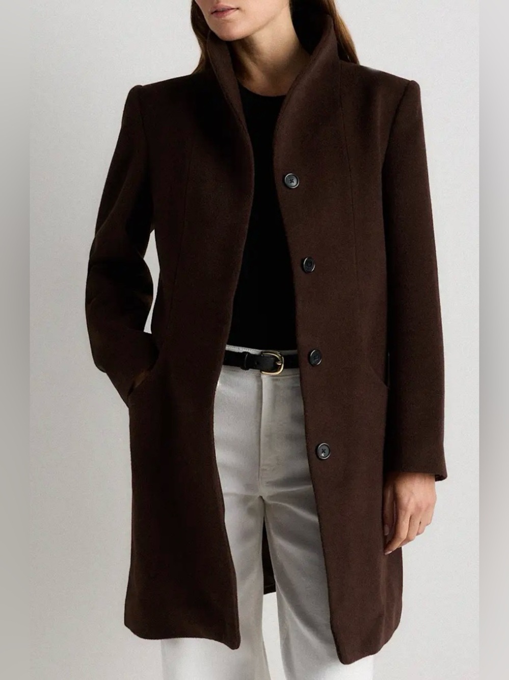 NWOT | Quince Wool Cashmere Cocoon Coat | Size Small | Dark Chocolate